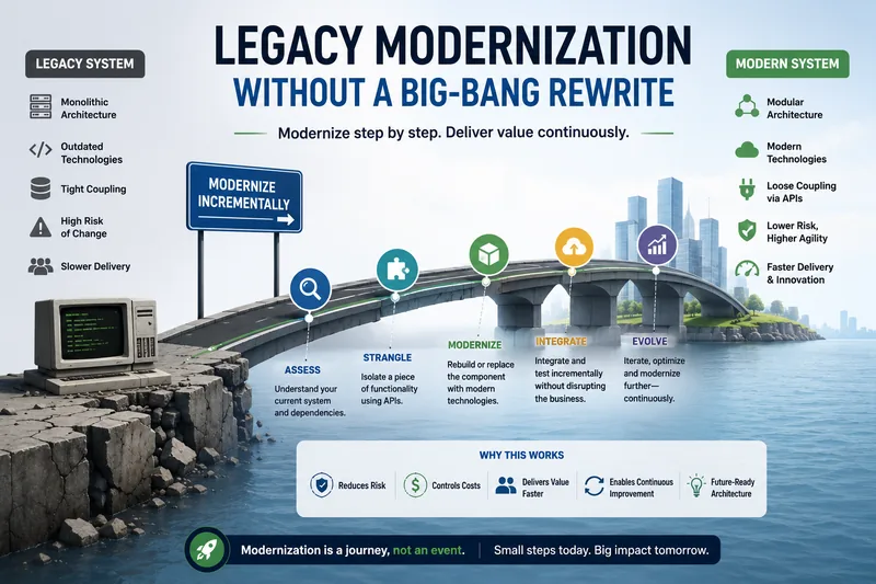 Legacy Modernization Without a Big-Bang Rewrite