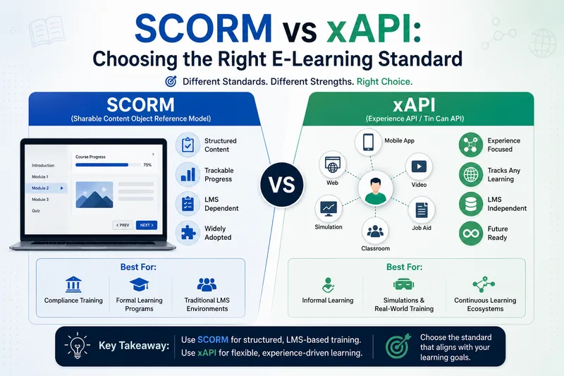 SCORM vs xAPI: Choosing the Right E-Learning Standard