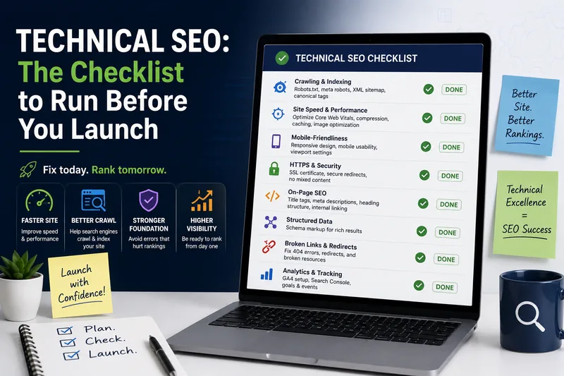 Technical SEO: The Checklist to Run Before You Launch